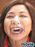 Cute semen eater Marin chugs bukkake