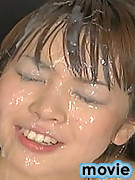 Bukkake milky cat ejaculate eater